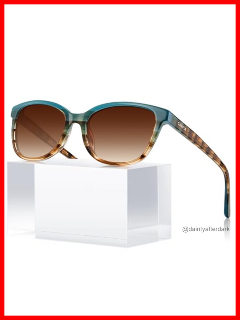Cat Eye Polarized Sunglasses Italian Acetate UV400 Full Frame